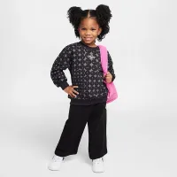 Nike Essentials Little детские Printed French Terry Crew Top цвет серый