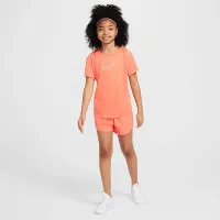 Nike One Fitted Big дитячі (Girls') Dri-FIT Short-Sleeve Top Orange