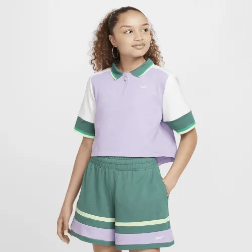 Nike Sportswear Girls' Crop Top цвет фиолетовый