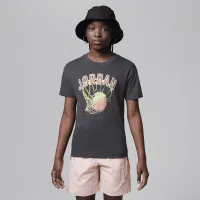 Nike Jordan Hoop Style Big дитячі Graphic футболка колір сірий