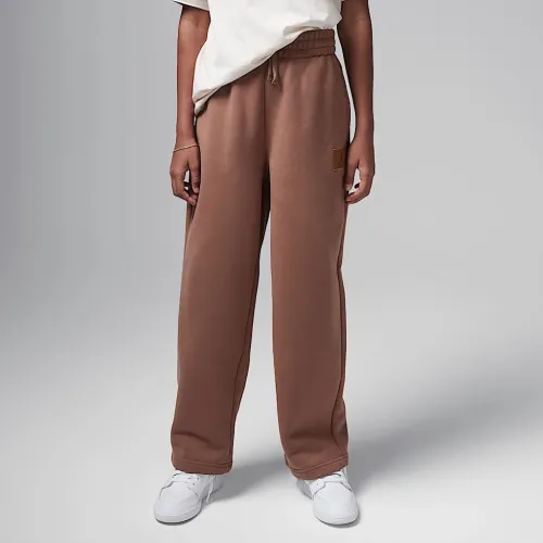 Nike Jordan Flight Essentials Big дитячі Open Hem Pants колір коричневий