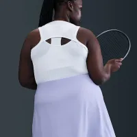 Nike Victory женская Dri-FIT Straight Tennis юбка (большие размеры) цвет фиолетовый