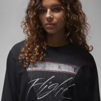 Nike Jordan жіноча Long-Sleeve Graphic футболка колір чорний