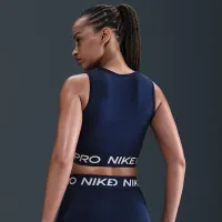 Nike Pro жіноча Dri-FIT Cropped Tank Top блакитний