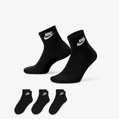 Nike Everyday Essential Ankle шкарпетки (3 пар) колір чорний