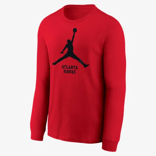 Nike Atlanta Hawks Essential Big дитячі Jordan NBA Long-Sleeve футболка колір чорний