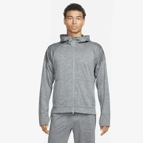 Nike Yoga Dri-FIT мужские Full-Zip Jersey Толстовка с капюшоном цвет серый