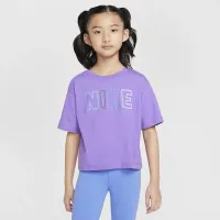 Nike Femme Pop Little дитячі футболка колір фіолетовий