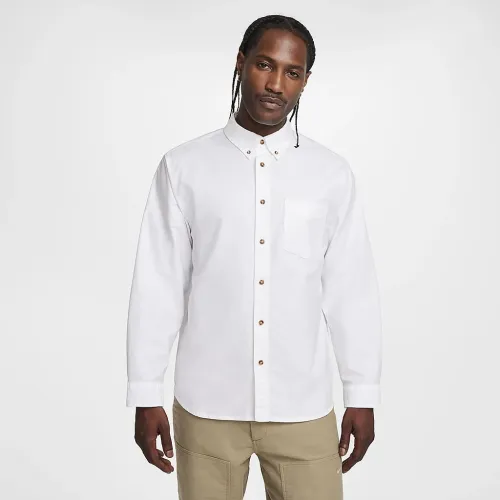 Nike Life мужские Long-Sleeve Oxford Button-Down Shirt цвет белый