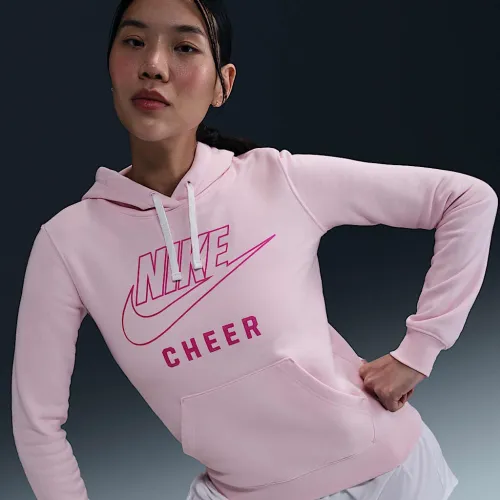 Nike женская Cheer Pullover Толстовка с капюшоном Pink