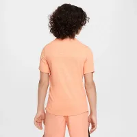 Nike Dri-FIT Miler Big детские (для мальчиков) тренировочные Top Orange