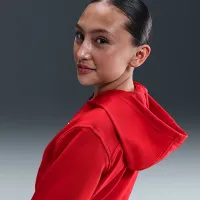 Nike Pro Fleece Big детские (Girls') Dri-FIT Full-Zip Толстовка с капюшоном цвет красный