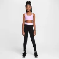 Nike Swoosh Girls' Sports Bra колір фіолетовий