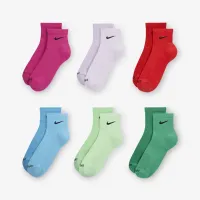 Nike Everyday Plus Cushioned тренувальні Ankle шкарпетки (6 пар) різнокольорові