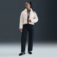 Nike Sportswear Classic Puffer женская Therma-FIT Loose Hooded Куртка цвет серый