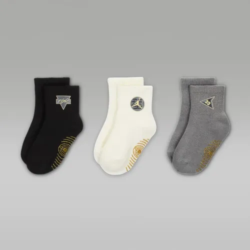Nike Jordan Baby/Toddler See Me Shine Gripper шкарпетки (3 пар) колір чорний