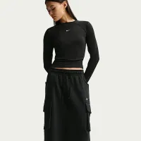 Nike Sportswear Phoenix Fleece женская Cargo Midi юбка цвет черный