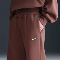 Nike Sportswear Phoenix Fleece женская С высокой Талией Wide-Leg Sweatpants цвет коричневый