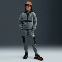 Nike Sportswear Club Fleece Big дитячі Loose 1/4-Zip Толстовка з капюшоном колір сірий
