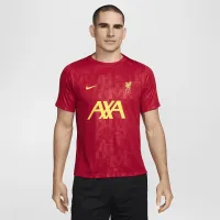 Liverpool FC Academy Pro чоловічі Nike Dri-FIT Soccer Pre-Match Short-Sleeve Top колір червоний