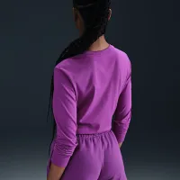 Nike Sportswear Club женская Long-Sleeve футболка цвет фиолетовый