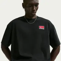 Nike Life мужские Short-Sleeve Boxy Knit Top цвет черный