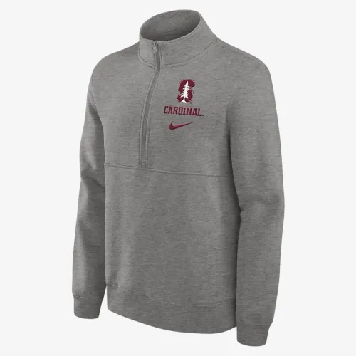 Stanford Cardinal Primetime Club чоловічі Nike College 1/2-Zip Crew колір сірий