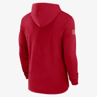 San Francisco 49ers Sideline мужские Nike Dri-FIT NFL Long-Sleeve Hooded Top цвет красный