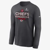 Kansas City Chiefs Super Bowl LIX Bound Local чоловічі Nike NFL Long-Sleeve футболка колір сірий
