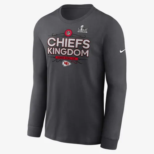 Kansas City Chiefs Super Bowl LIX Bound Local чоловічі Nike NFL Long-Sleeve футболка колір сірий