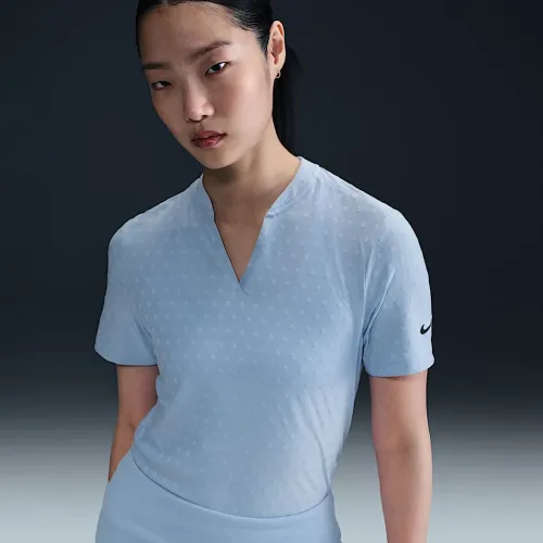 Nike Tour женская Dri-FIT Short-Sleeve Blade Jacquard для гольфа Polo синий