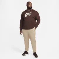 Nike SB Long-Sleeve Skate футболка колір коричневий
