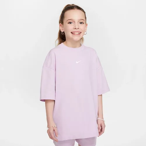 Nike Sportswear Big дитячі (Girls') оверсайз футболка колір фіолетовий