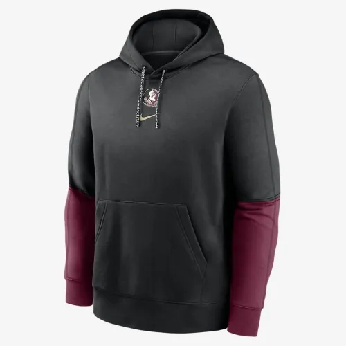 Florida State Seminoles Sideline Team Issue Club мужские Nike College Pullover Толстовка с капюшоном цвет черный