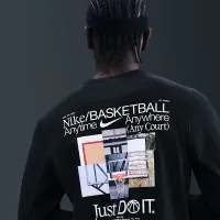 Nike чоловічі баскетбольні Long-Sleeve футболка колір чорний