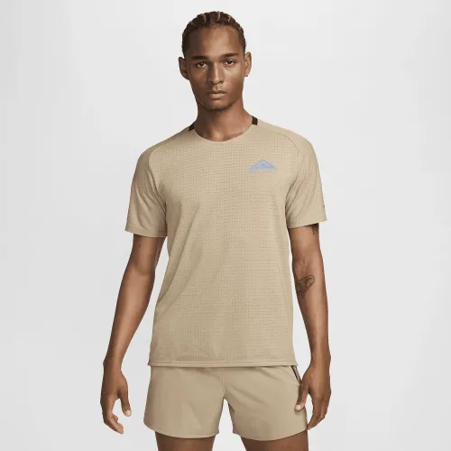 Nike Trail Solar Chase чоловічі Dri-FIT Short-Sleeve Running Top колір коричневий