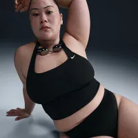 Nike Swim Essential женская С высокой Талией Bottoms (Extended Sizing) цвет черный