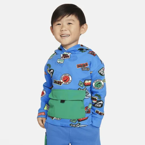 Nike Sportswear Toddler Printed Толстовка с капюшоном синий