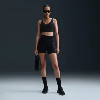 Nike Alate Medium Support жіноча Longline Padded Sports Bra колір чорний