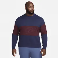 Nike Club мужские French Terry Color-Blocked Crew синий