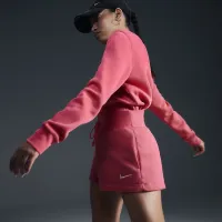Nike Sportswear Phoenix Fleece женская С высокой Талией Loose шорты Pink