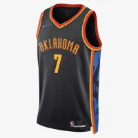 Chet Holmgren Oklahoma City Thunder 2024/25 City Edition мужские Nike Dri-FIT NBA Swingman Jersey цвет черный