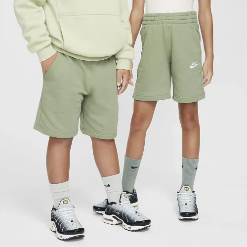 Nike Sportswear Club Fleece Big дитячі French Terry шорти колір зелений