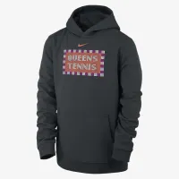 Nike Big детские Tennis Pullover Толстовка с капюшоном цвет черный