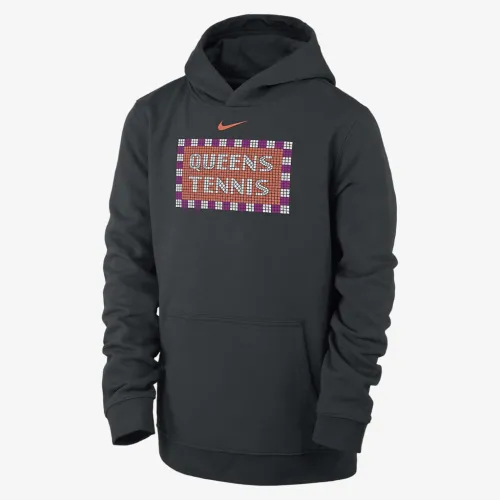 Nike Big дитячі Tennis Pullover Толстовка з капюшоном колір чорний