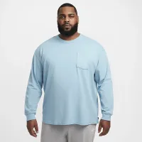 Nike Sportswear Premium Essentials чоловічі Long-Sleeve Pocket футболка блакитний