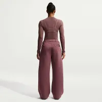 Nike Sportswear женская Tight Long-Sleeve Sheer Top цвет фиолетовый