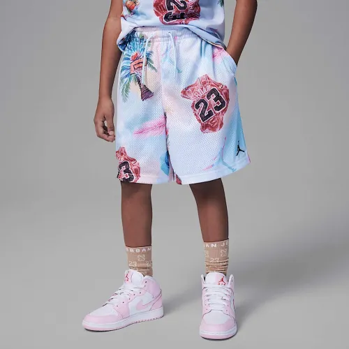 Nike Jordan Dri-FIT Essentials Big детские Summer Pack Printed Mesh шорты цвет белый