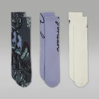 Nike Jordan Big дитячі MVP Rings Crew шкарпетки (3 пар) колір чорний