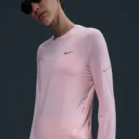Nike Swift женская Dri-FIT UV Long-Sleeve Crew-Neck Running Top Pink
